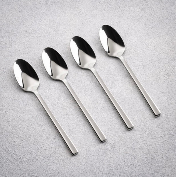 Shiny Silver Dip Spoons-4 Pc