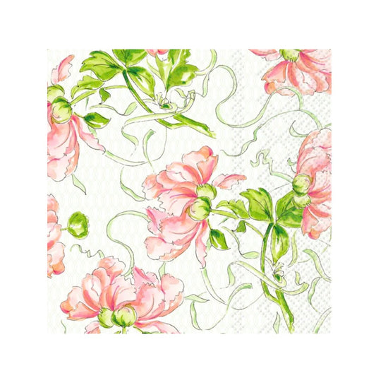 Coral Garden Party Guest Towel 16pk