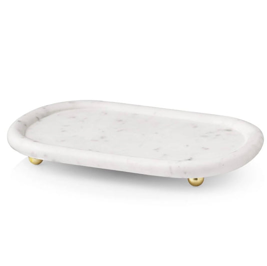 Temari White Marble Tray