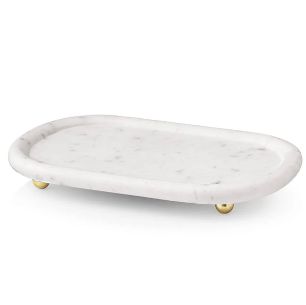 Temari White Marble Tray