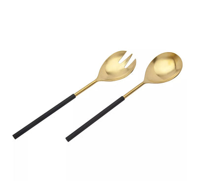 Encalmo Black & Gold Salad Servers