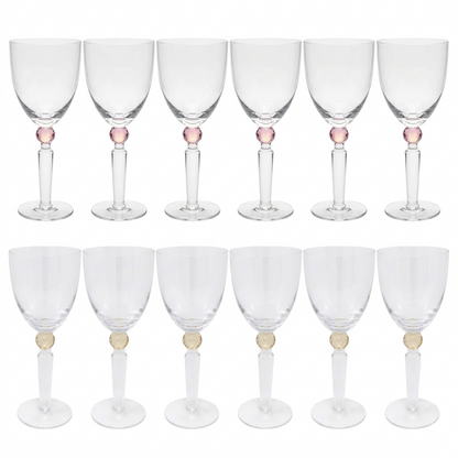 Diamond Wine Glasses Set of 6