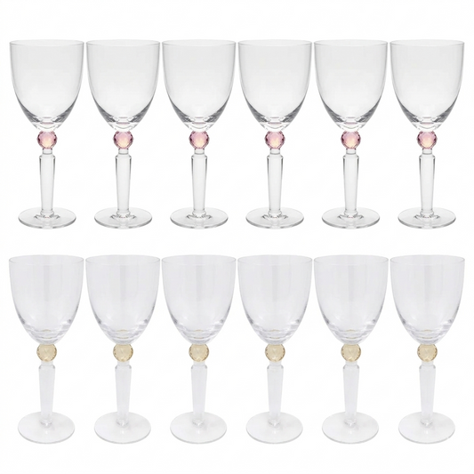 Diamond Wine Glasses Set of 6