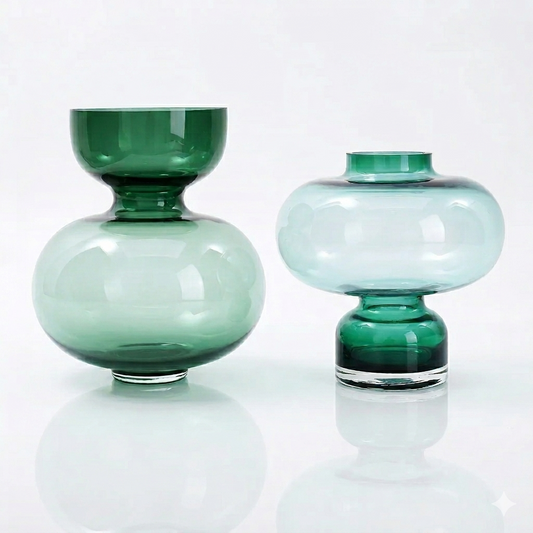 Green Pot Belly Vase