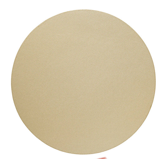 Round Vinyl Placemats-Champagne 16" Set of 4