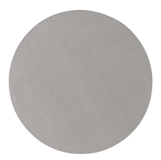 Round Vinyl Placemats-Gray 16" Set of 4
