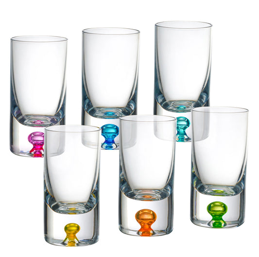 Pinnacle Shot Glass Assorted Colors - Set of 6