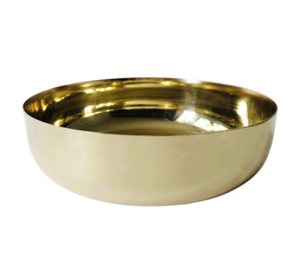 Gold Bowl With Flaired Edge 10"