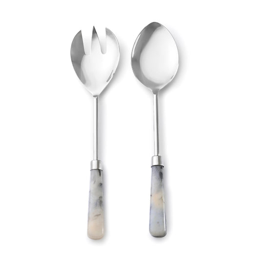 Azure Grey Resin Salad Servers