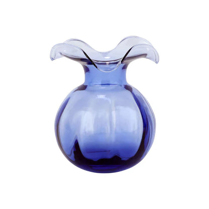 Vietri Hibiscus Glass Indigo Vase