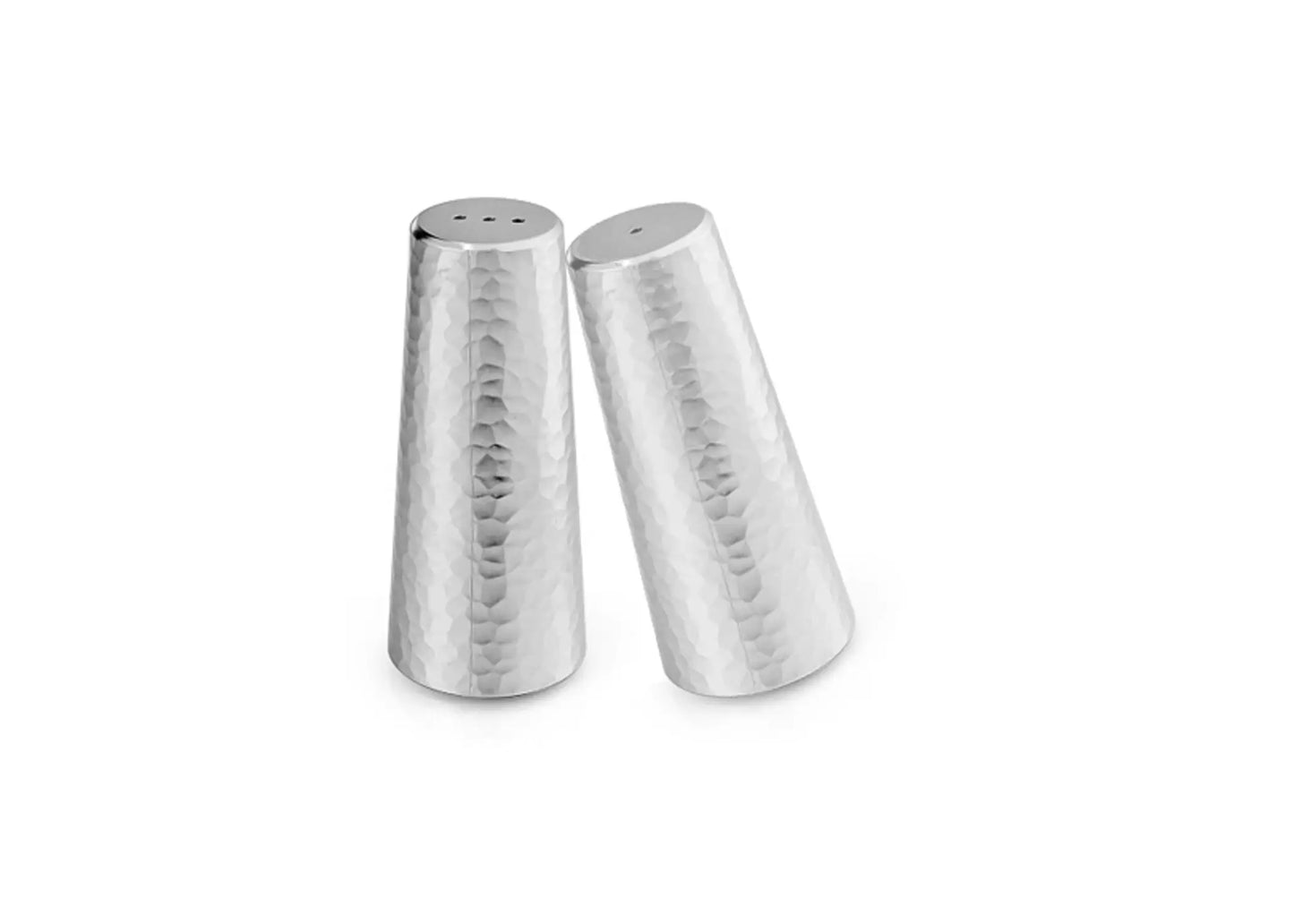 Silver Hammered Salt & Pepper