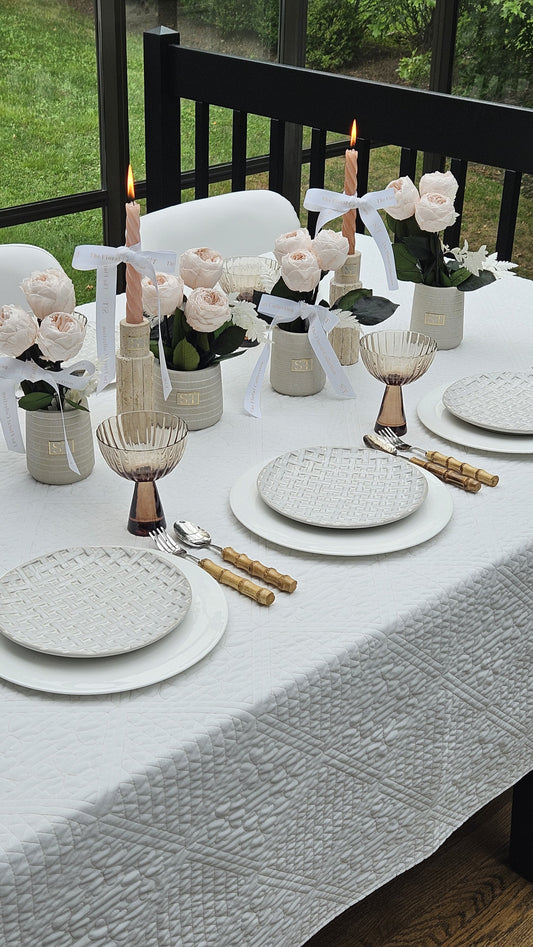 Willow Quilted Tablecloth