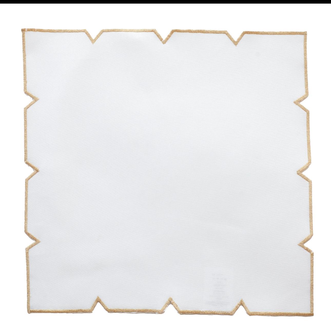 Washable Gandria Scalloped Gold Napkins