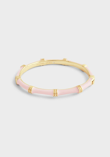 Bamboo Enameled Hinged Bangle