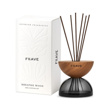 Breath Wood Smoked Glass Diffuser Pink Citron & Peony