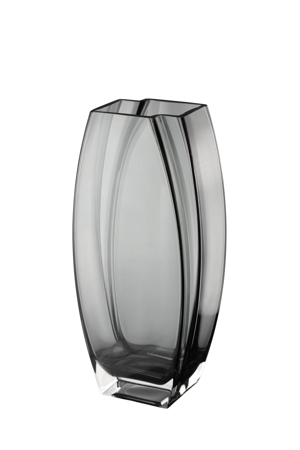 Precision Vase Transparent Gray  12”