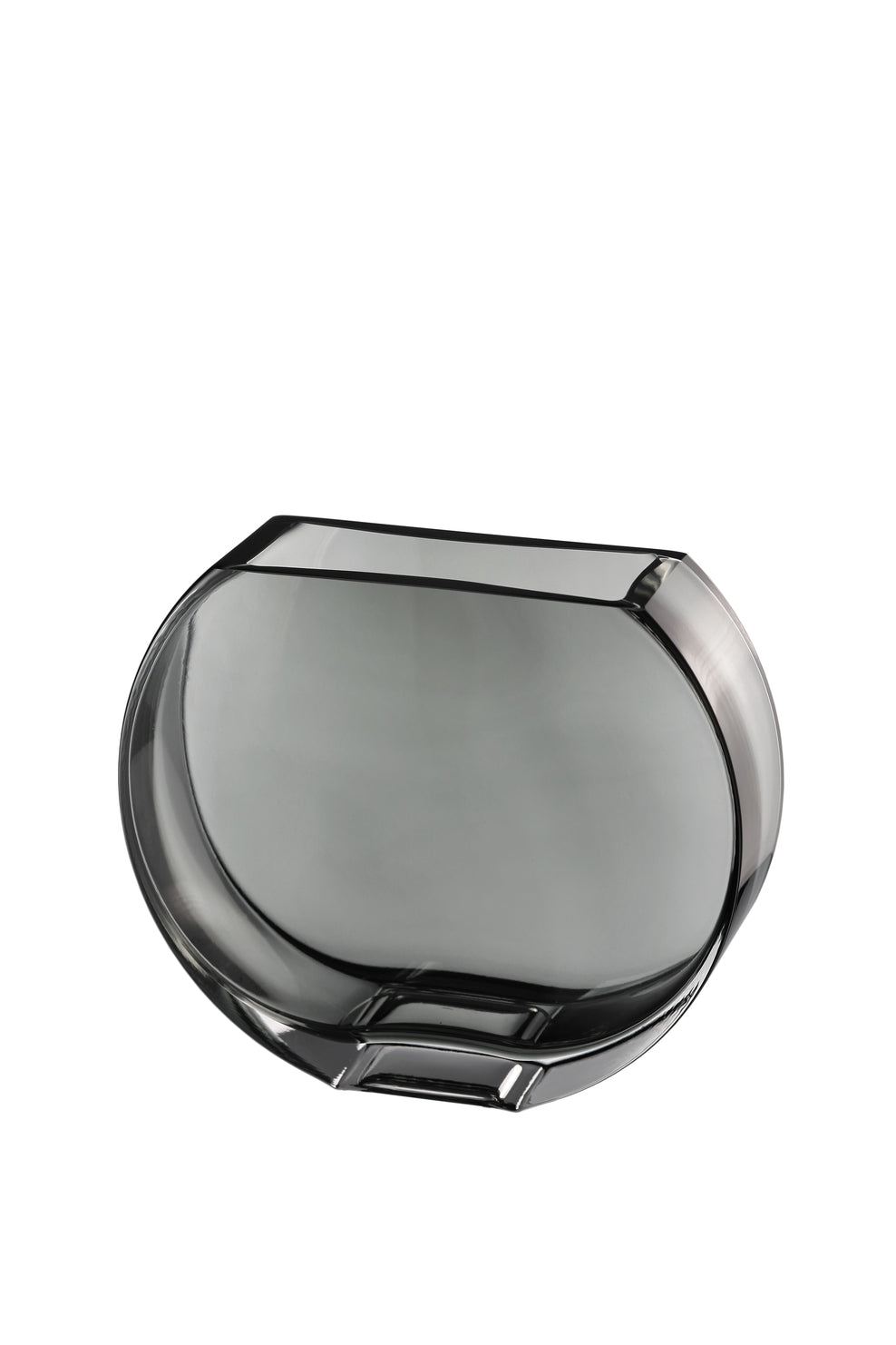 Sphere Vase Transparent Gray 8”