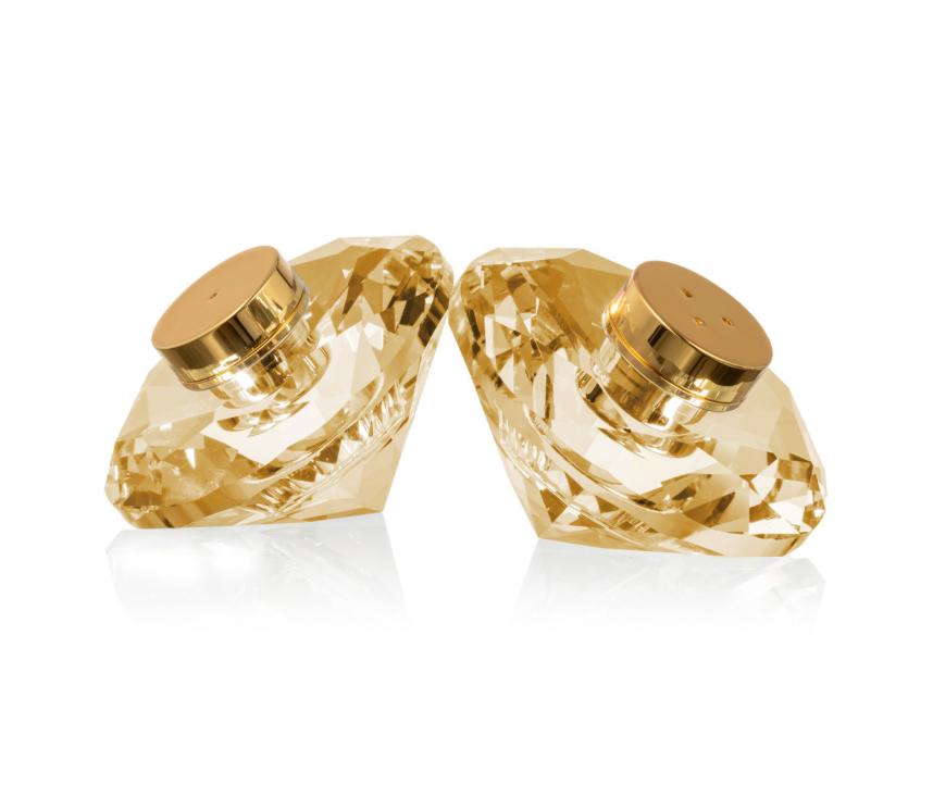 Rio Salt & Pepper Pair Amber with Gold