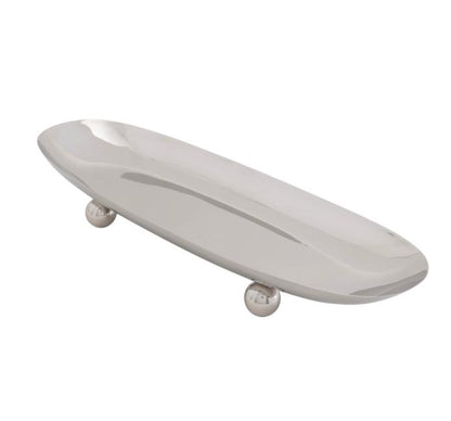 Temari Oval Platter Stainless Silver