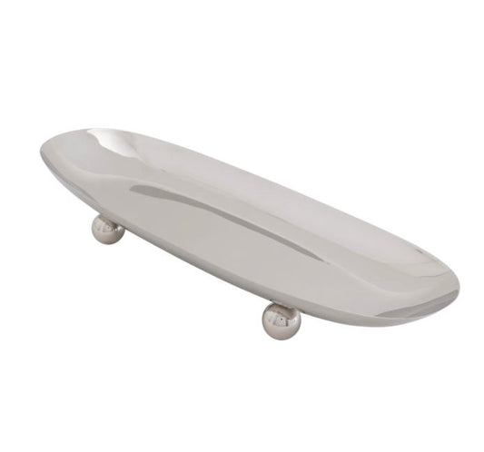 Temari Oval Platter Stainless Silver