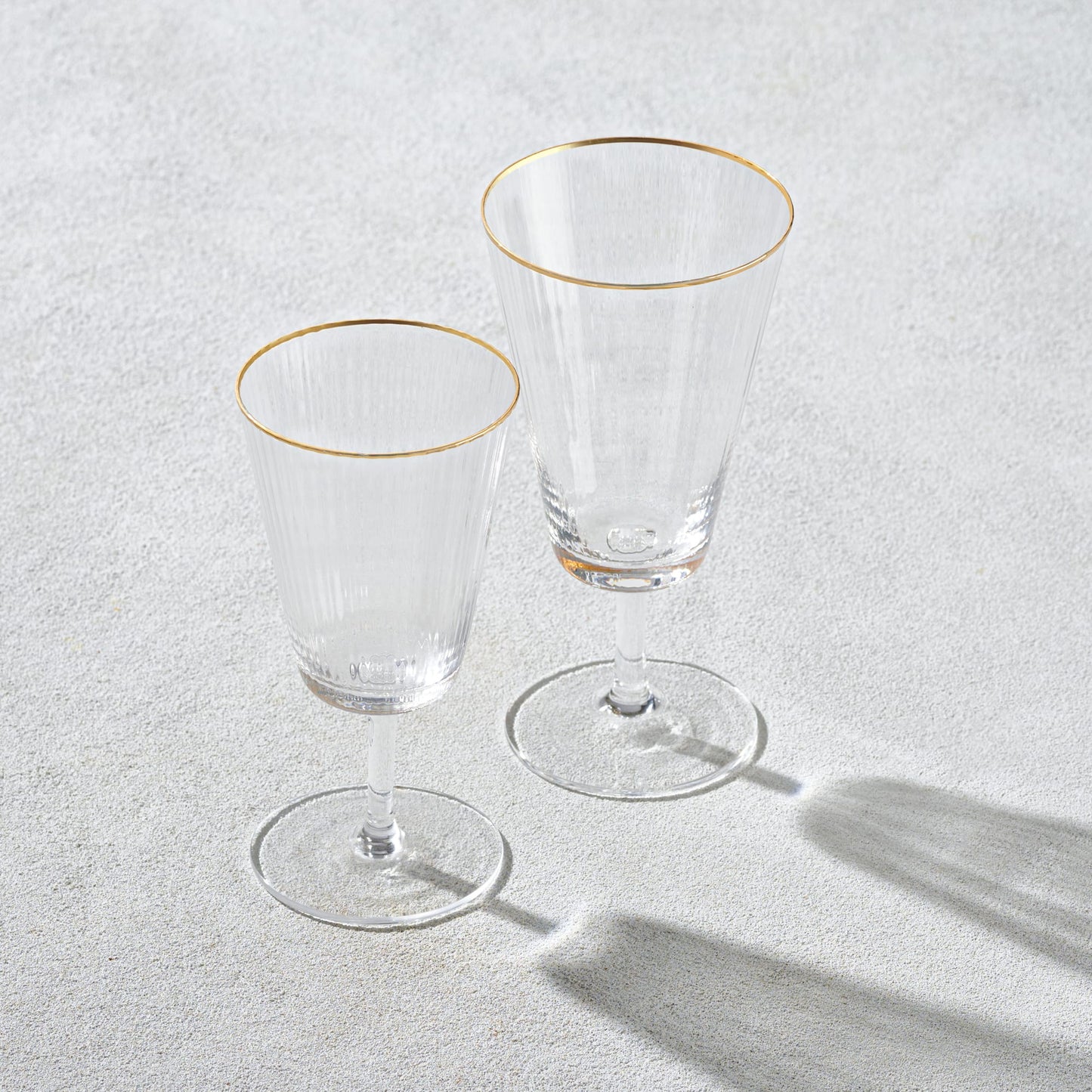Optic Water Glass Gold Rim 13oz