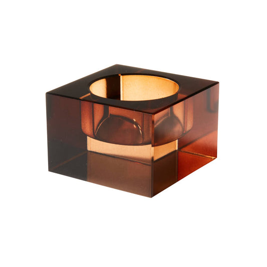 Crystal Tea Light Holder Bronze Set of 2