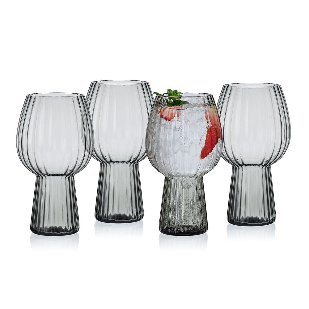 Phoebe Optic Set of 4 Goblet Glasses