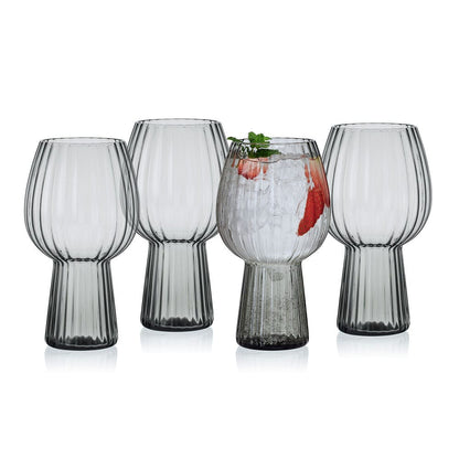 Phoebe Optic Set of 4 Goblet Glasses