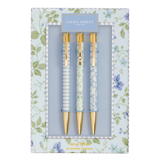 Laura Ashley Heirloom Cottage Pen Set of 3