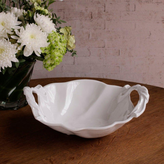 Vida Sasha White Round Large Bowl