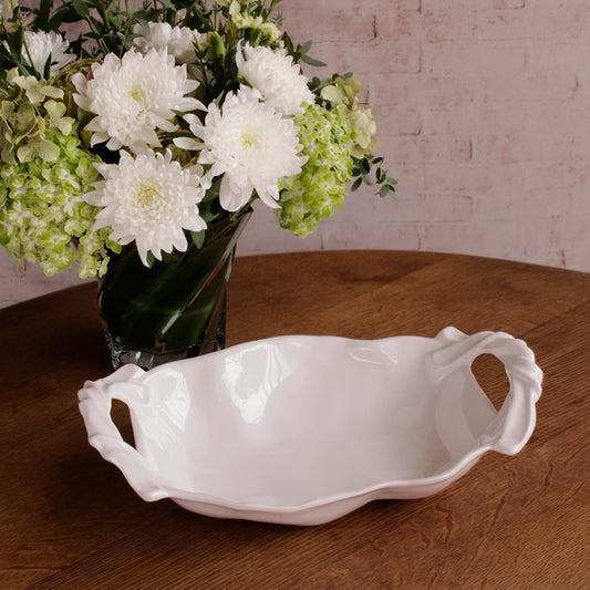 Vida Sasha White Round Medium Bowl