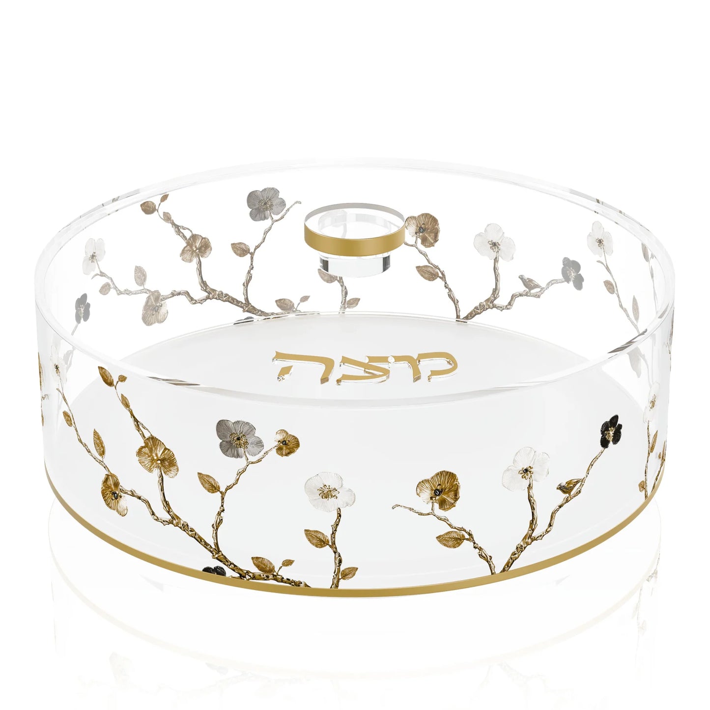 Ornate Garden Round Matzah Box