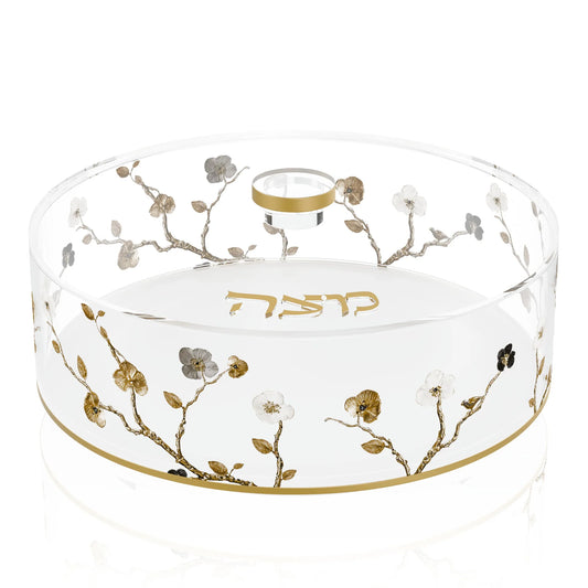 Ornate Garden Round Matzah Box