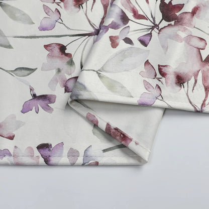 Purple Flower Velvet Tablecloth