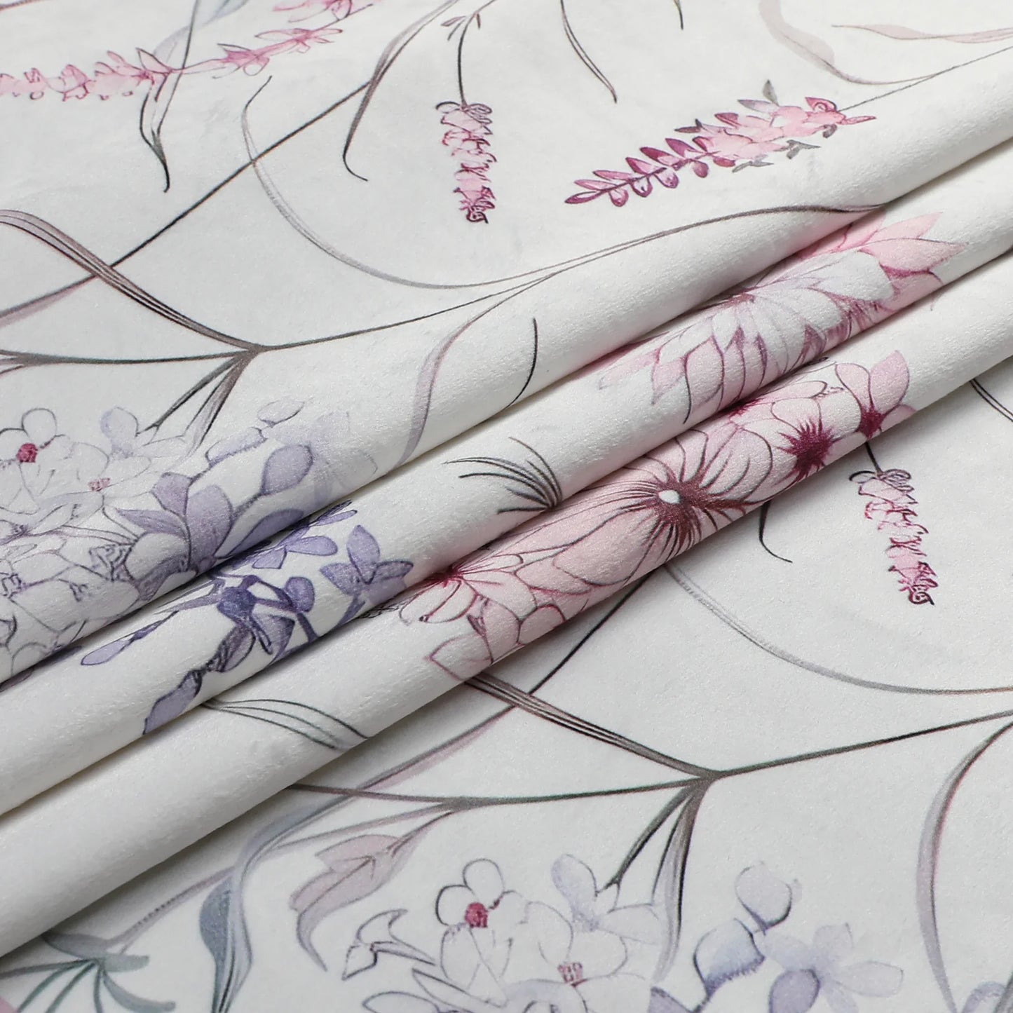 Pink & Purple Velvet Tablecloth
