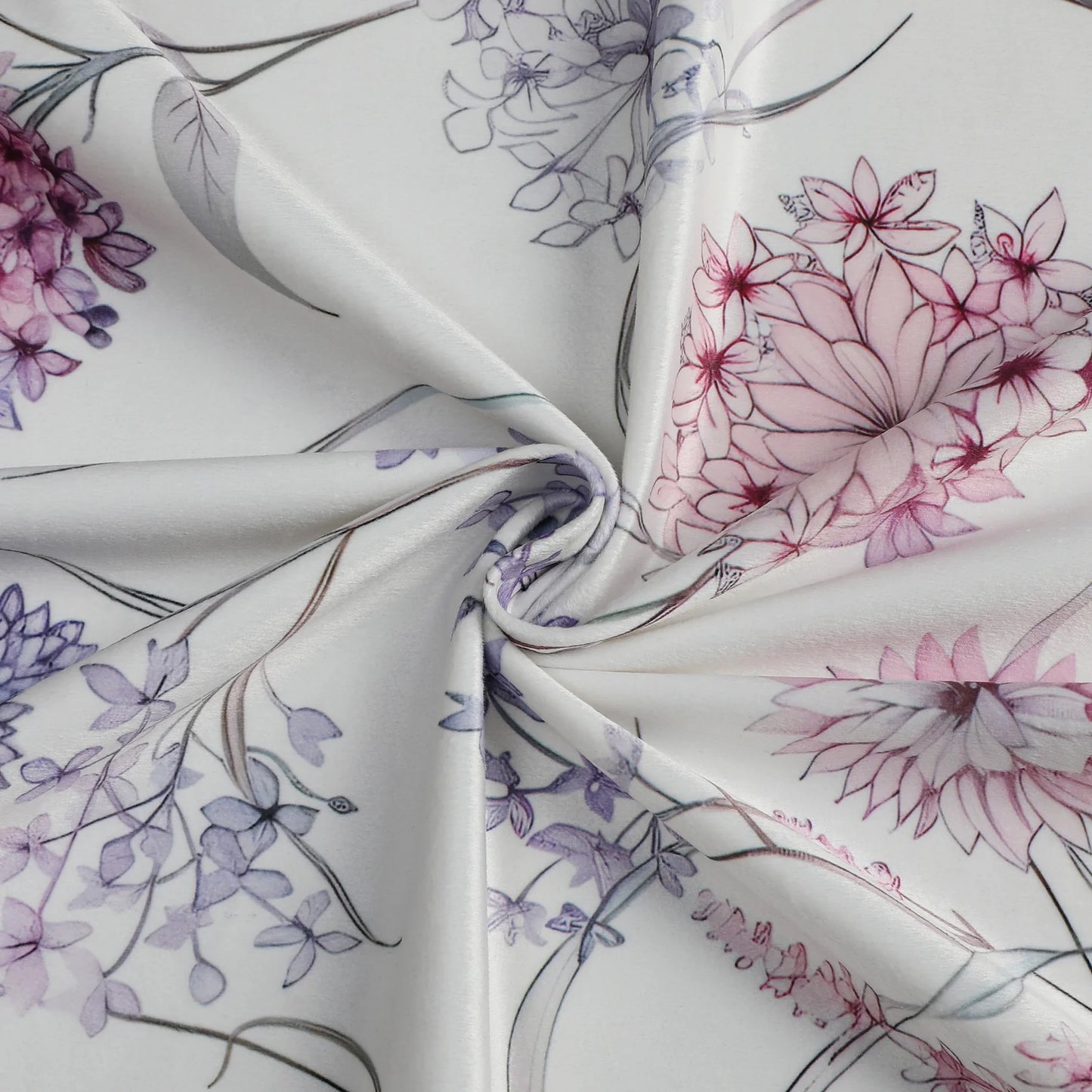 Pink & Purple Velvet Tablecloth
