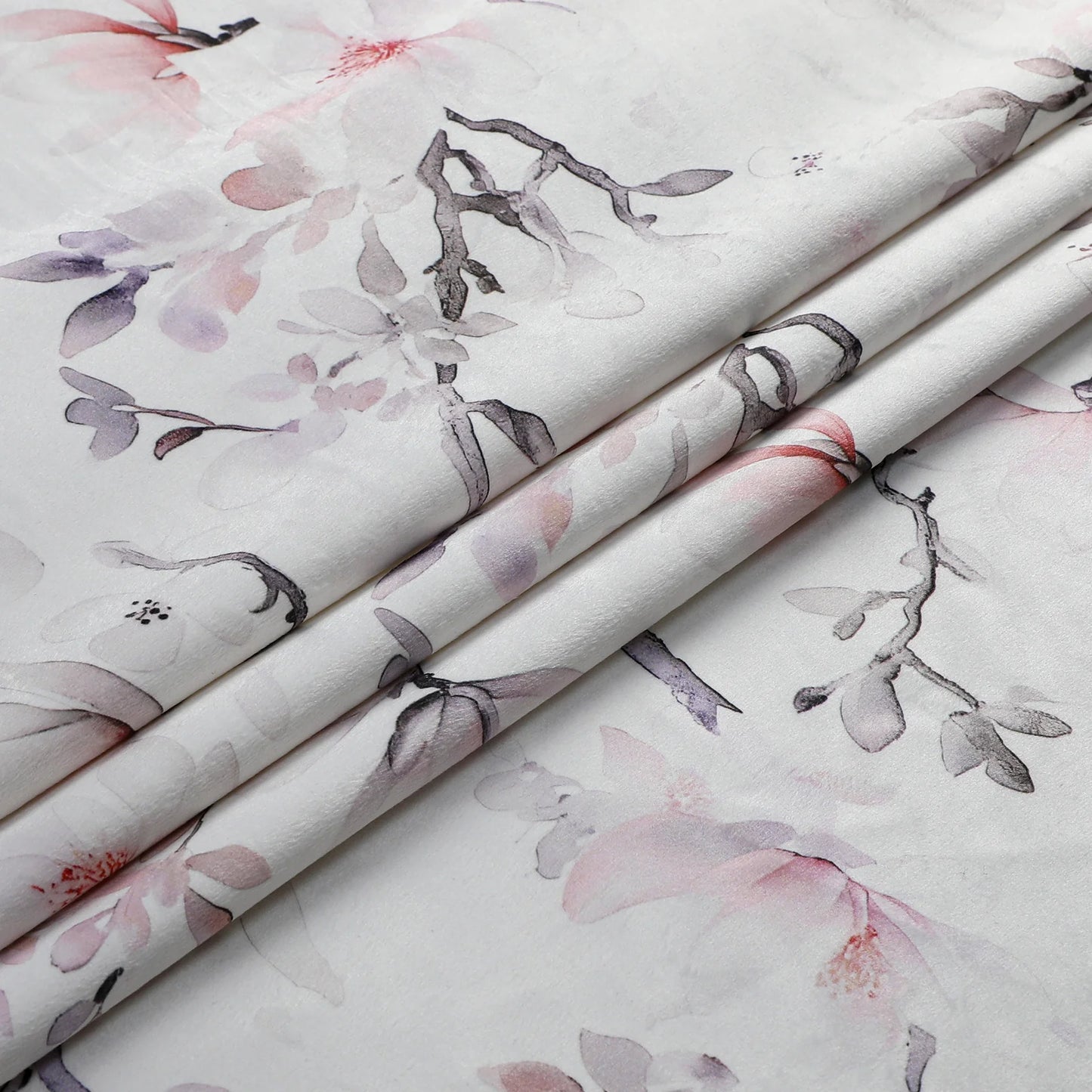 Soft Pink Flowers Velvet Tablecloth