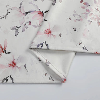 Soft Pink Flowers Velvet Tablecloth