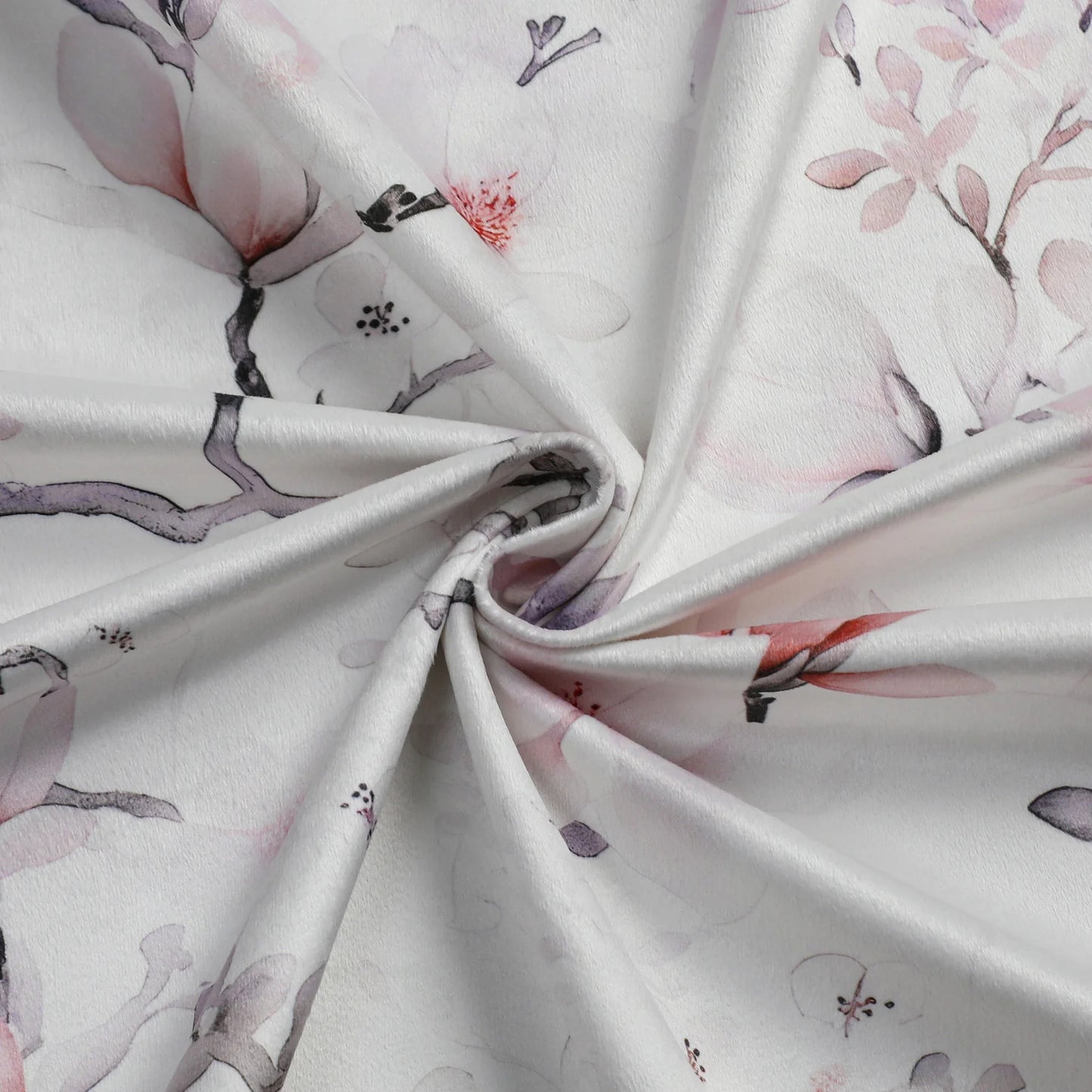 Soft Pink Flowers Velvet Tablecloth
