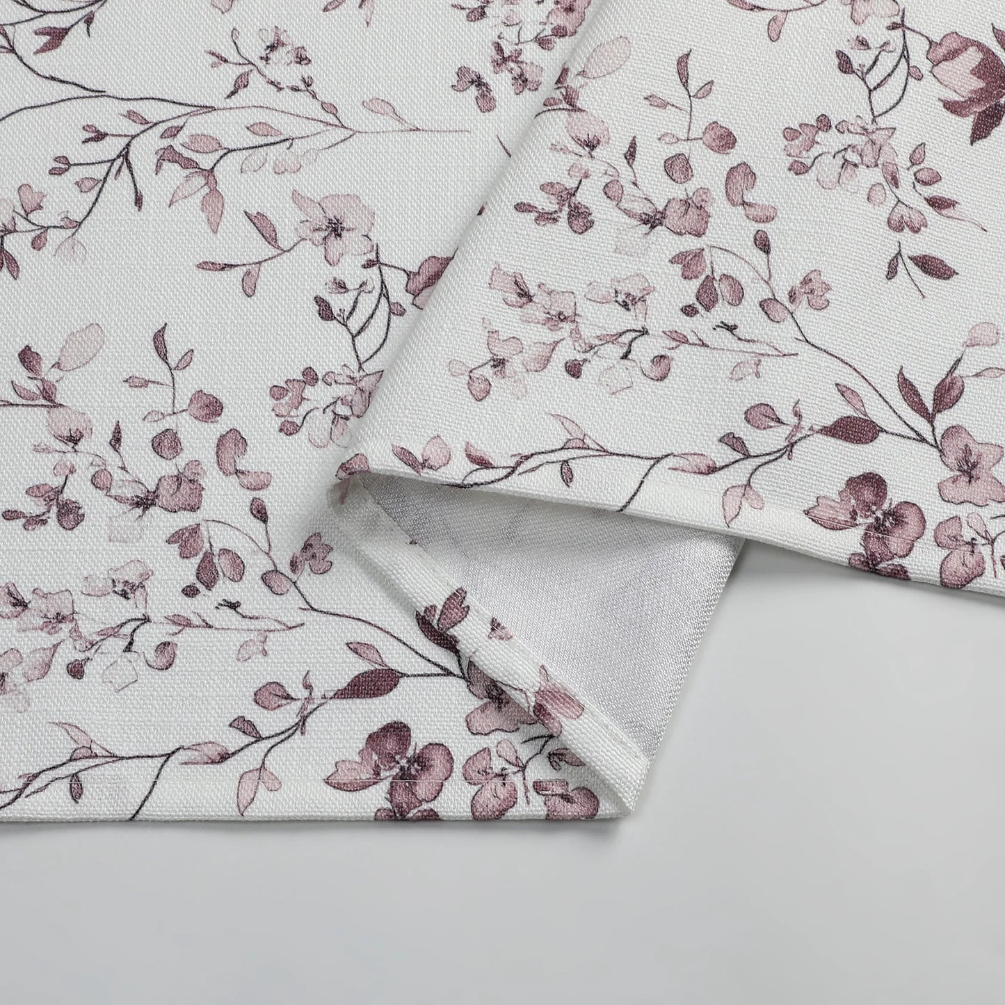 Harvest Weave Print Purple Flowers Tablecloth