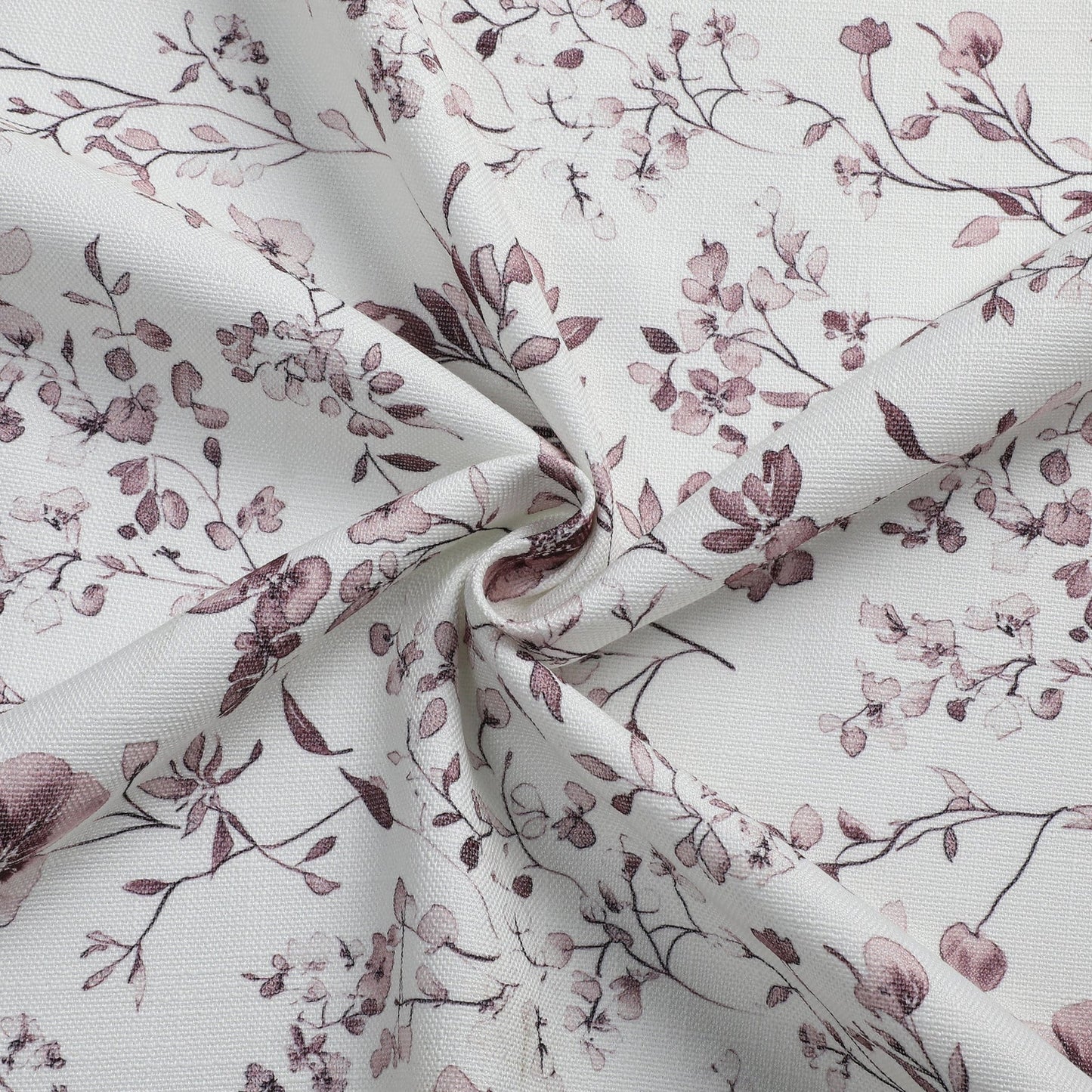 Harvest Weave Print Purple Flowers Tablecloth