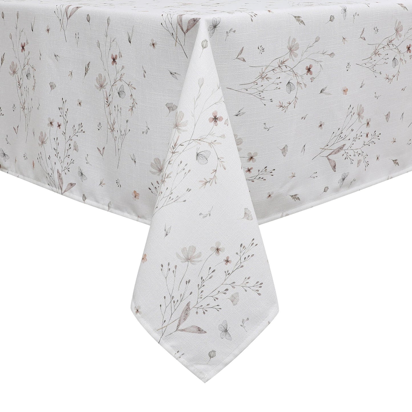 Harvest Weave Small Muted Flower Tablecloth