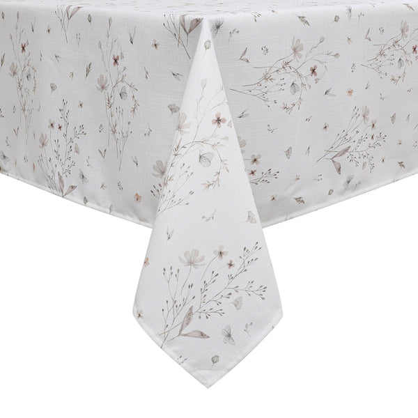 Harvest Weave Small Muted Flower Tablecloth