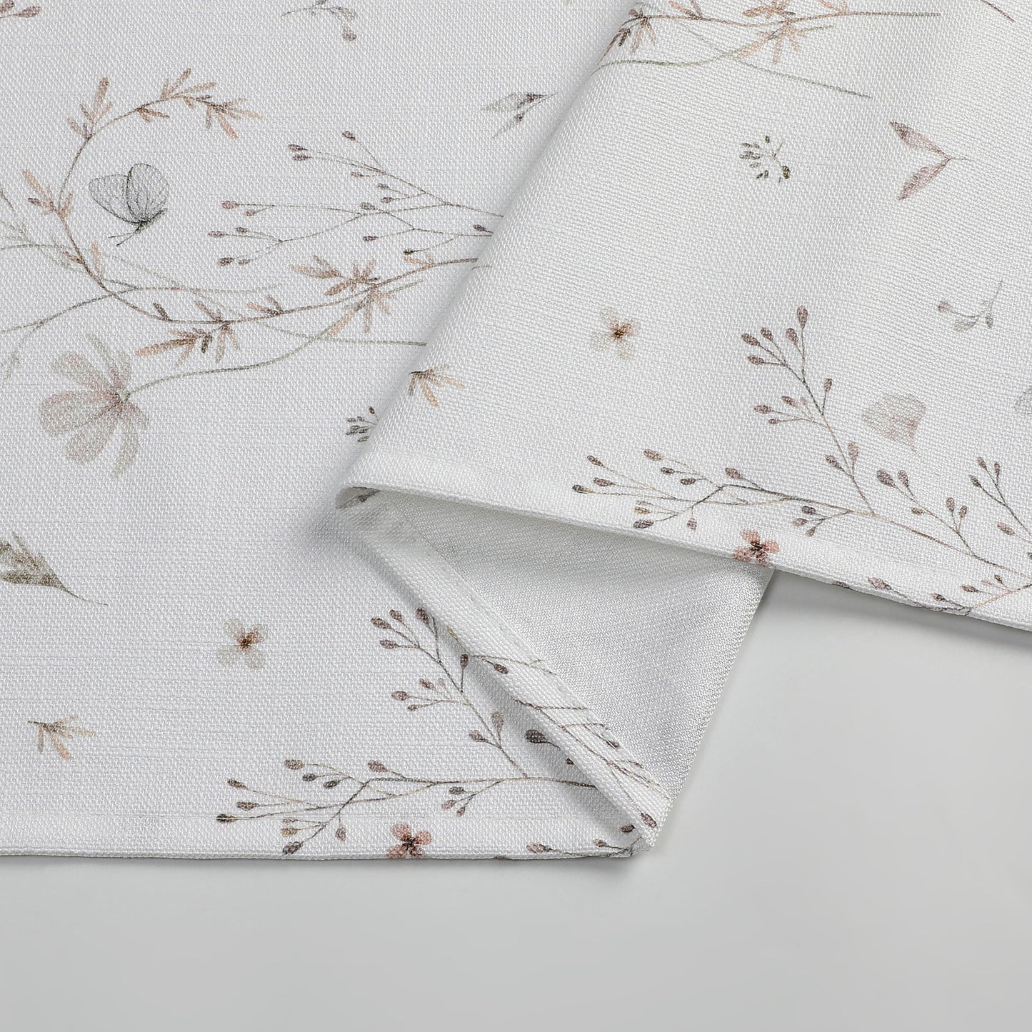 Harvest Weave Small Muted Flower Tablecloth