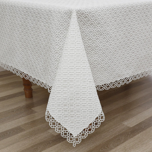 Lace Lined Mosaic Tablecloth