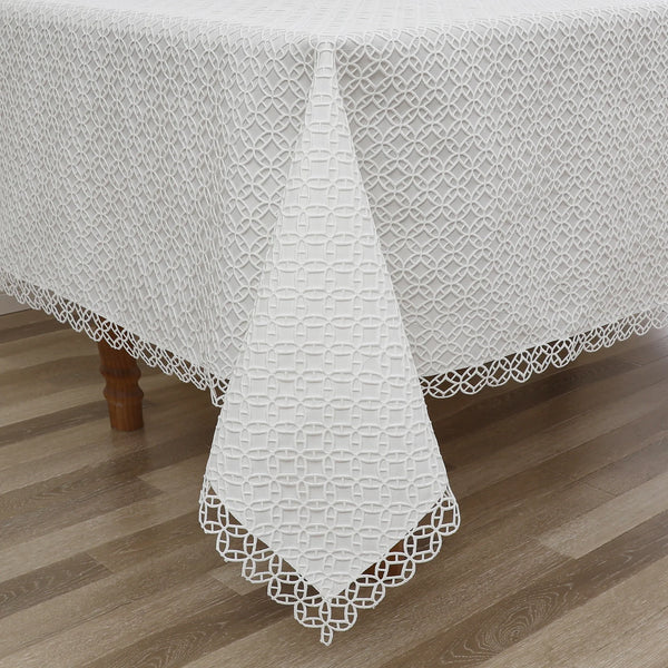 Lace Lined Mosaic Tablecloth