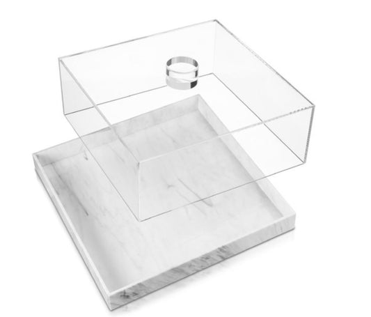 Square Marble Cake Display