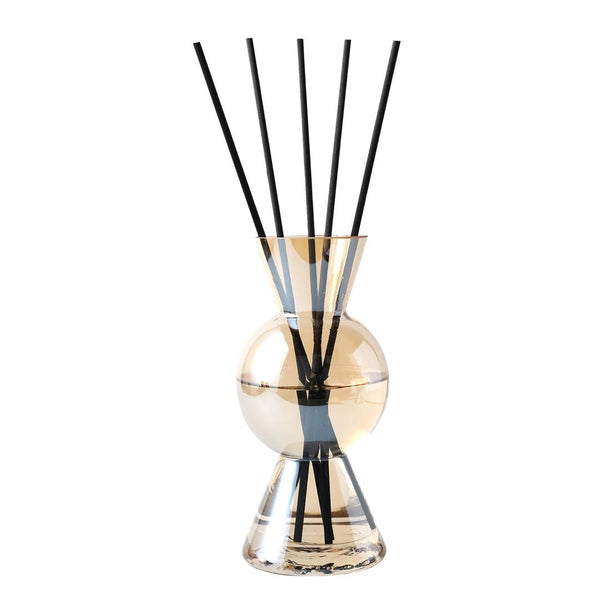 Smoked Bottle Black Curved Reed Diffuser