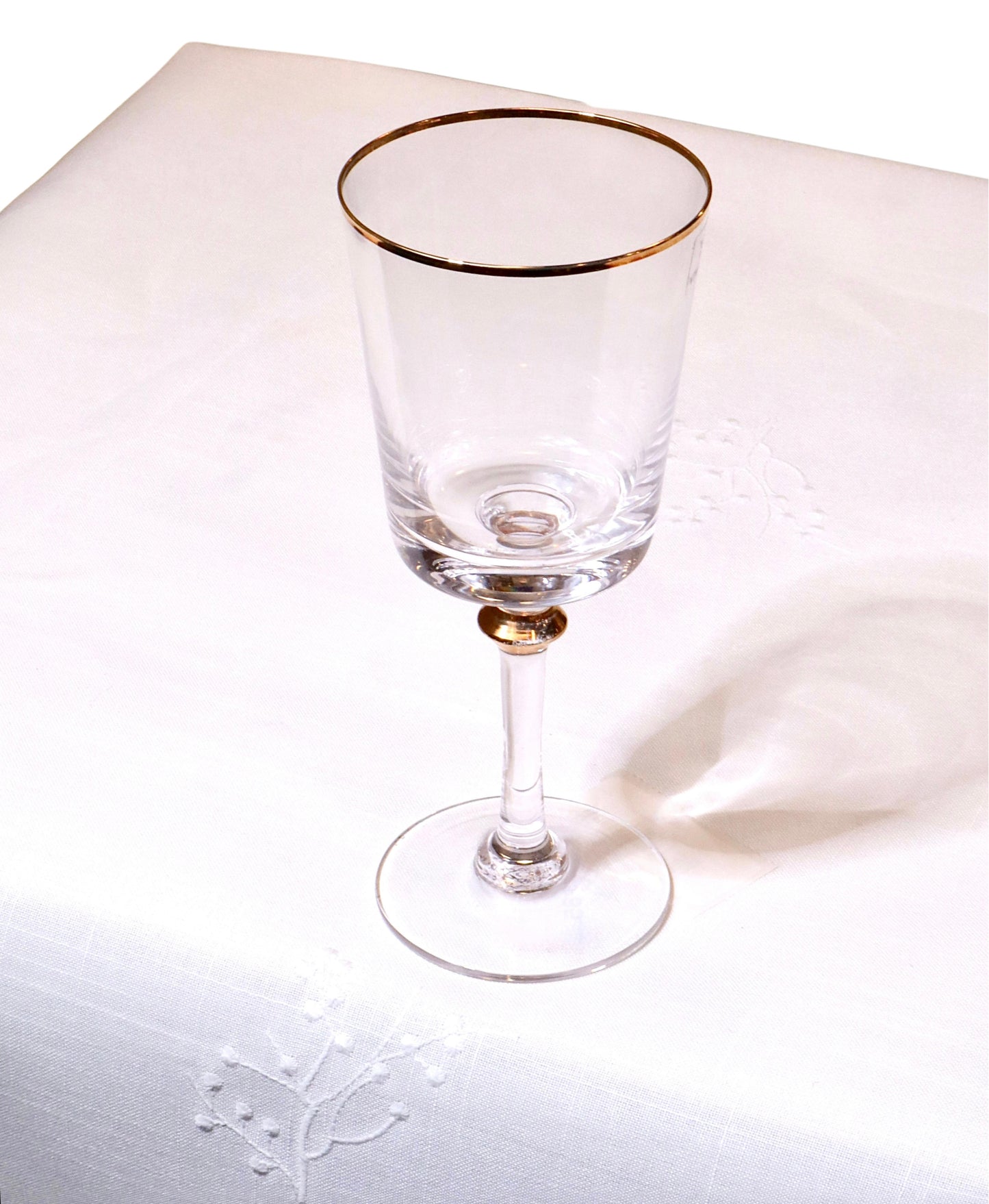 Gold Rim/Accent Glasses-6 Set