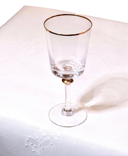 Gold Rim/Accent Glasses-6 Set